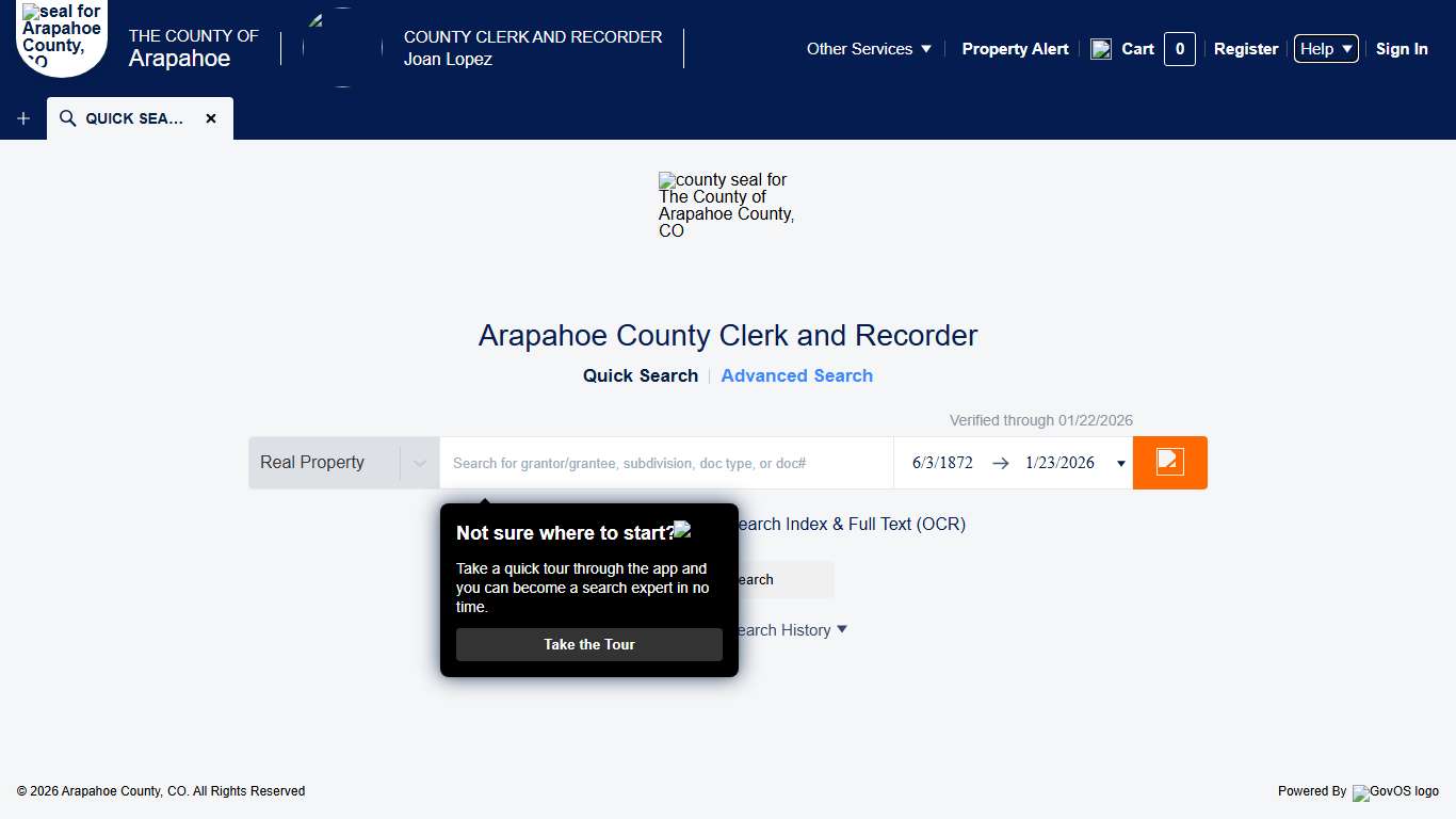 Official Record Search - Quick Search