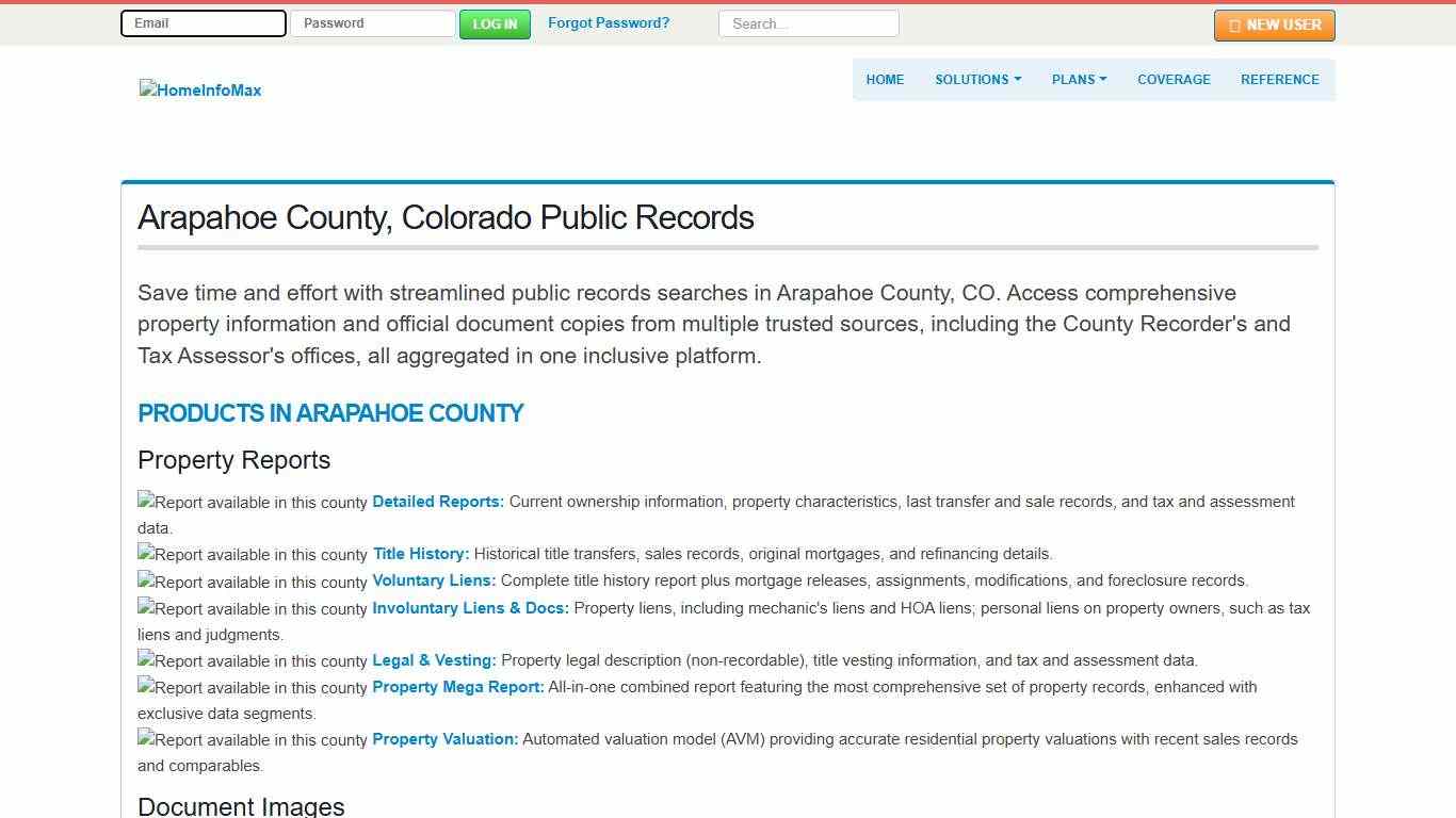 Arapahoe County, Colorado Public Records & Documents Search HomeInfoMax